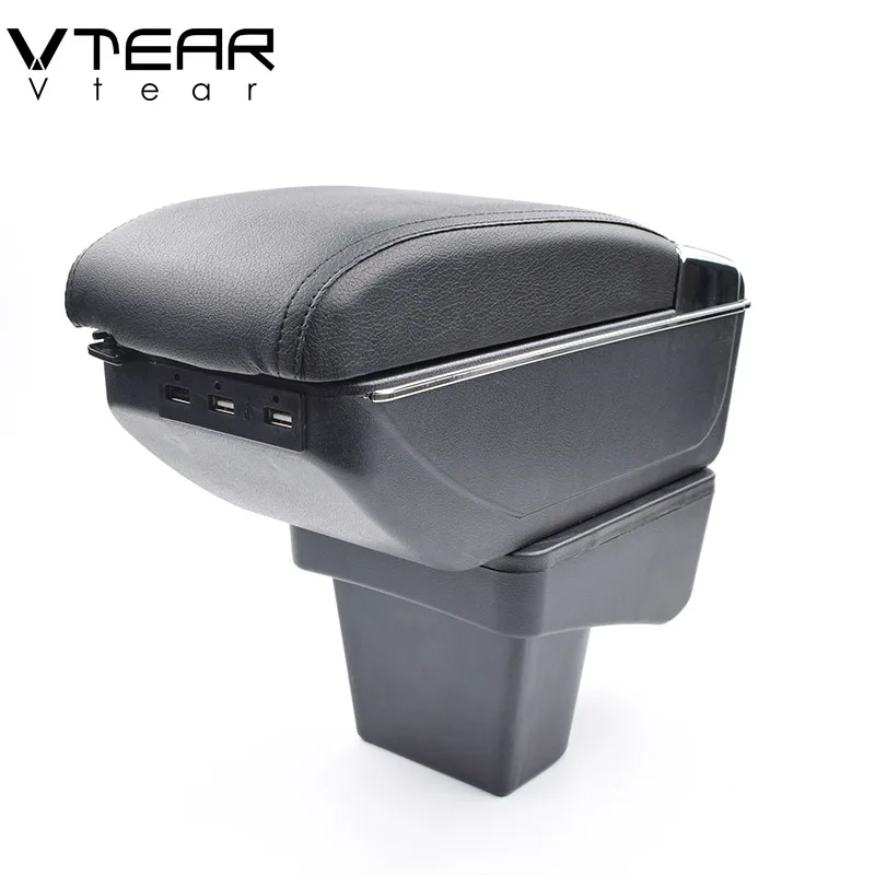 

Vtear For Suzuki vitara armrest box USB Charging heighten Double layer central Store content cup holder ashtray accessories