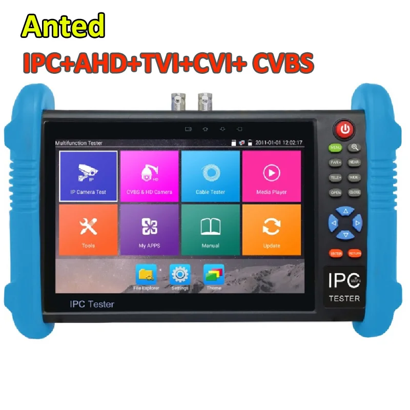 7 inch Handheld IPC AHD TVI CVI CVBS Analog Camera CCTV Test Monitor