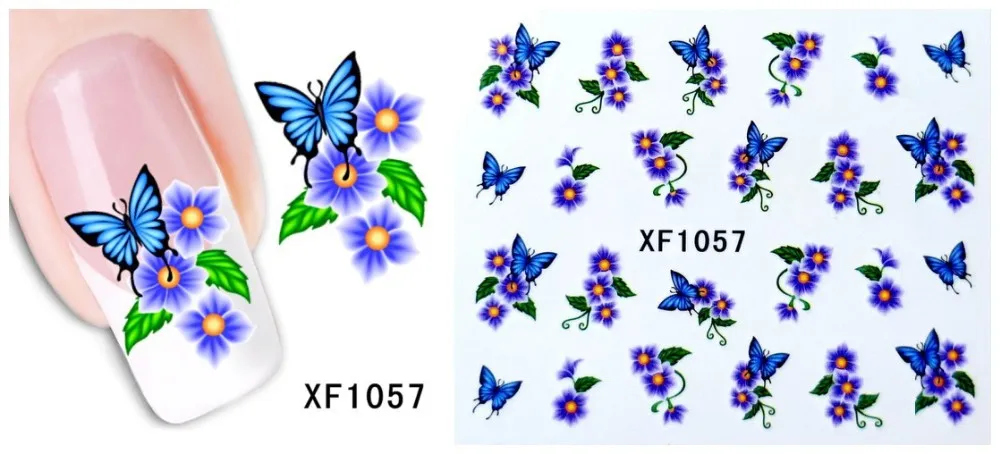 60 листов, наклейки для ногтей с цветами и водными переводами, наклейки для ногтей, фольга для обертывания, наклейки для лака, Временные татуировки, водяные знаки