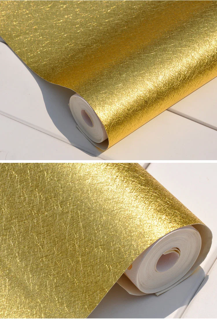 Aliexpress.com: koop goudfolie behang muren, goud behang plakken ...