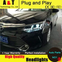Auto Lighting Style Head Lamp for New Camry led headlights 2014-2015 For Toyota camry led drl H7 hid Bi-Xenon Lens low beam