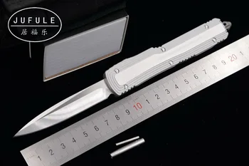 

JUFULE OEM Made Dark Elem D2 blade aluminum handle camping survival outdoor EDC hunting Tactical tool dinner kitchen knife