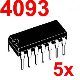 

( 5 pcs/lot ) 4093 CMOS Logic IC, DIP Package.