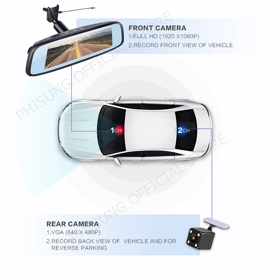 Phisung E09 7,8" 4G Специальный кронштейн Автомобильная камера зеркало Android GPS DVR с двумя камерами WIFI dash cam ADAS дистанционный видеорегистратор