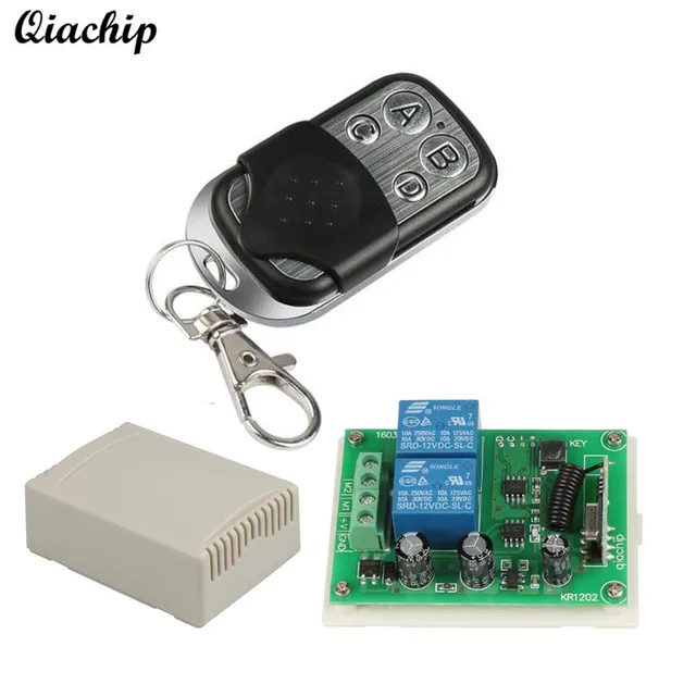 433Mhz Universal Wireless DC 12V 2 CH RF Relay Remote