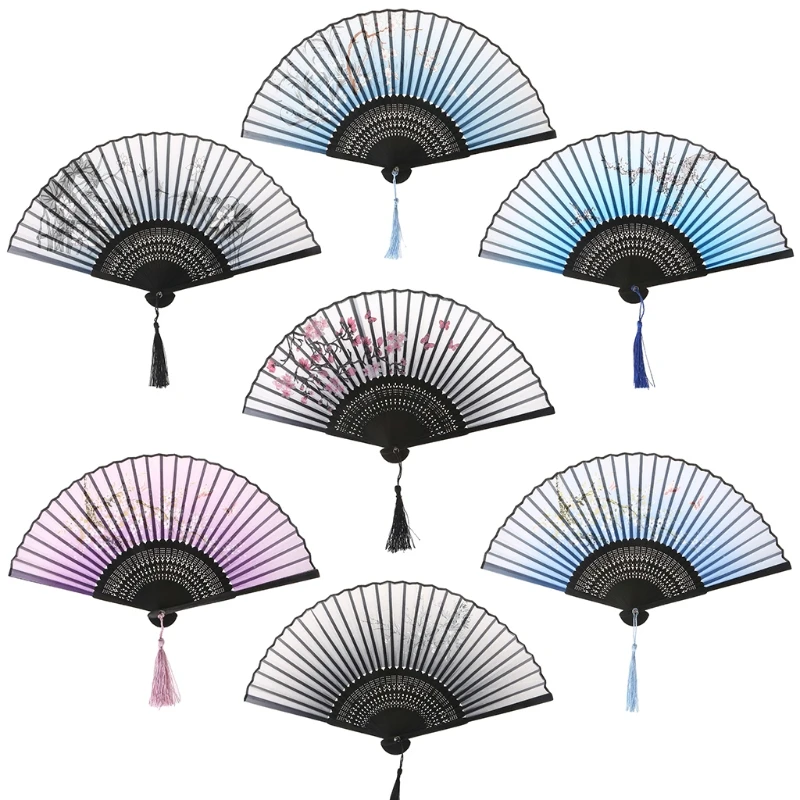 Vintage Flower Hand Fans Party Decor Gift Home Decorative Fans Floral