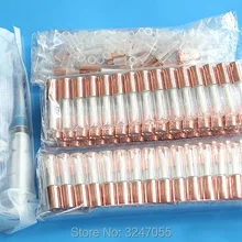 1,2 мл, 100 шт./лот, розовое золото, пустая трубка для блеска для губ, сделай сам, пластиковый элегантный контейнер для жидкой помады, Круглый Блеск для губ, бальзам в бутылке