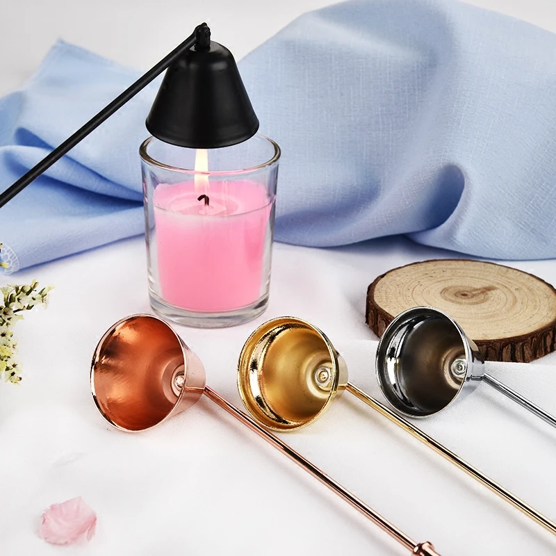 Stainless Steel Candle Wick Metal Candle Flame Trimmer Bell Shaped Oil