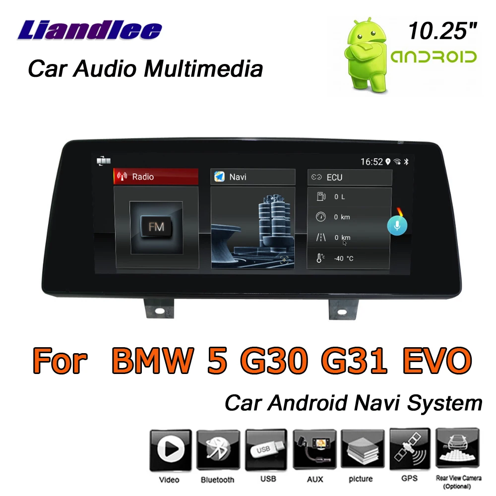Sale Liandlee 10.25" Android For BMW 5 Series M5 G30 G31 G38 F90 EVO 2017~2019 Stereo Car Radio Carplay GPS Map Nav Navigation System 2