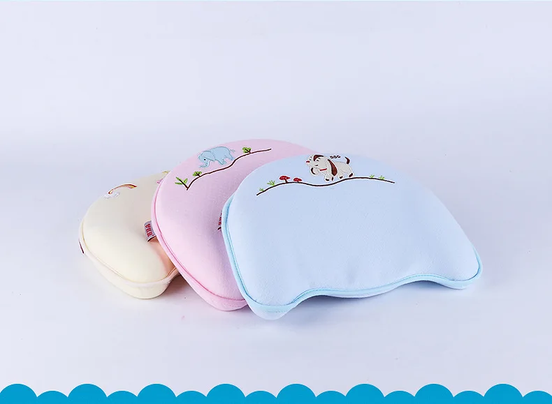 Детские подушки новорожденных сна позиционер Поддержка Подушка плоской головкой Подушка глава памяти подушки для сна защиты головы