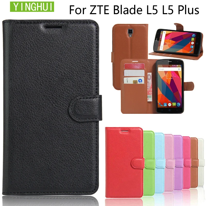 Чехол-Кошелек из искусственной кожи для ZTE Blade L3 с подставкой и держателем карт
