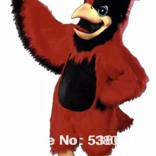 Плюшевый длинный материал волос большой красный костюм талисмана птицы Mascotte костюм маскота реквизит для костюма Cosply нарядное платье SW592