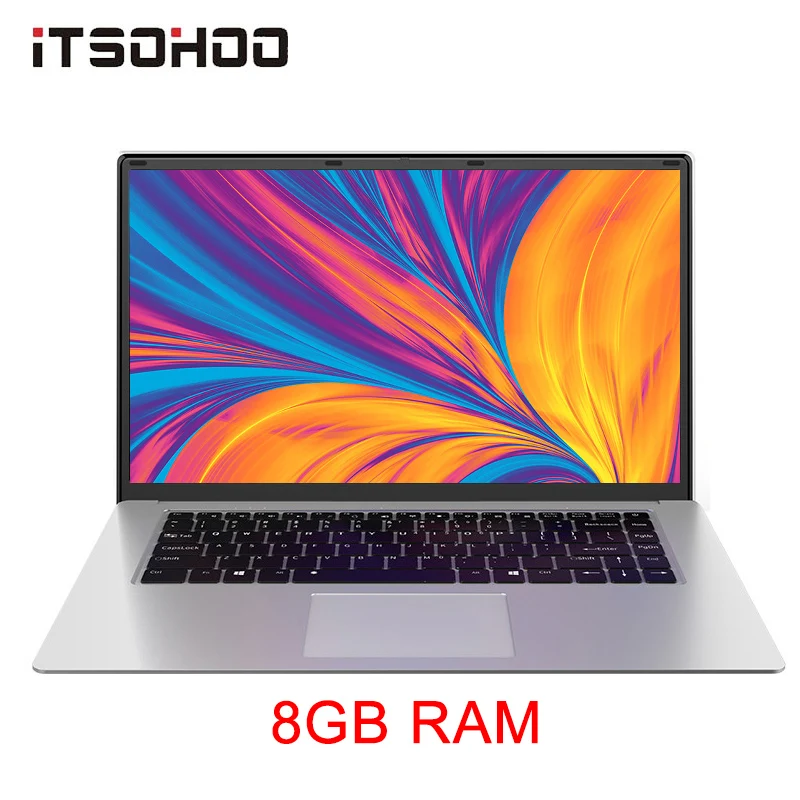 ITSOHOO ноутбук 15 6 дюймов 8 Гб компьютер с 512 ГБ ТБ Intel J3455 четырехъядерный RJ45