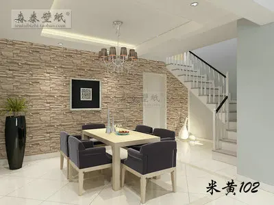 3d Papel De Parede Sala De Jantar Estilo Chinês Pedra Tijolo Pvc