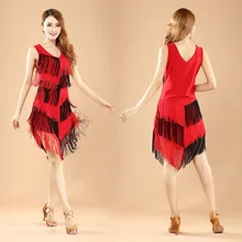 Женщины Fringe Костюмы для латиноамериканских танцев платье для танцев Костюмы для бальных танцев платья для танцев пикантные Костюмы для латиноамериканских танцев танцевальный костюм Танго Samba Костюмы для латиноамериканских танцев кисточкой Юбки для женщин