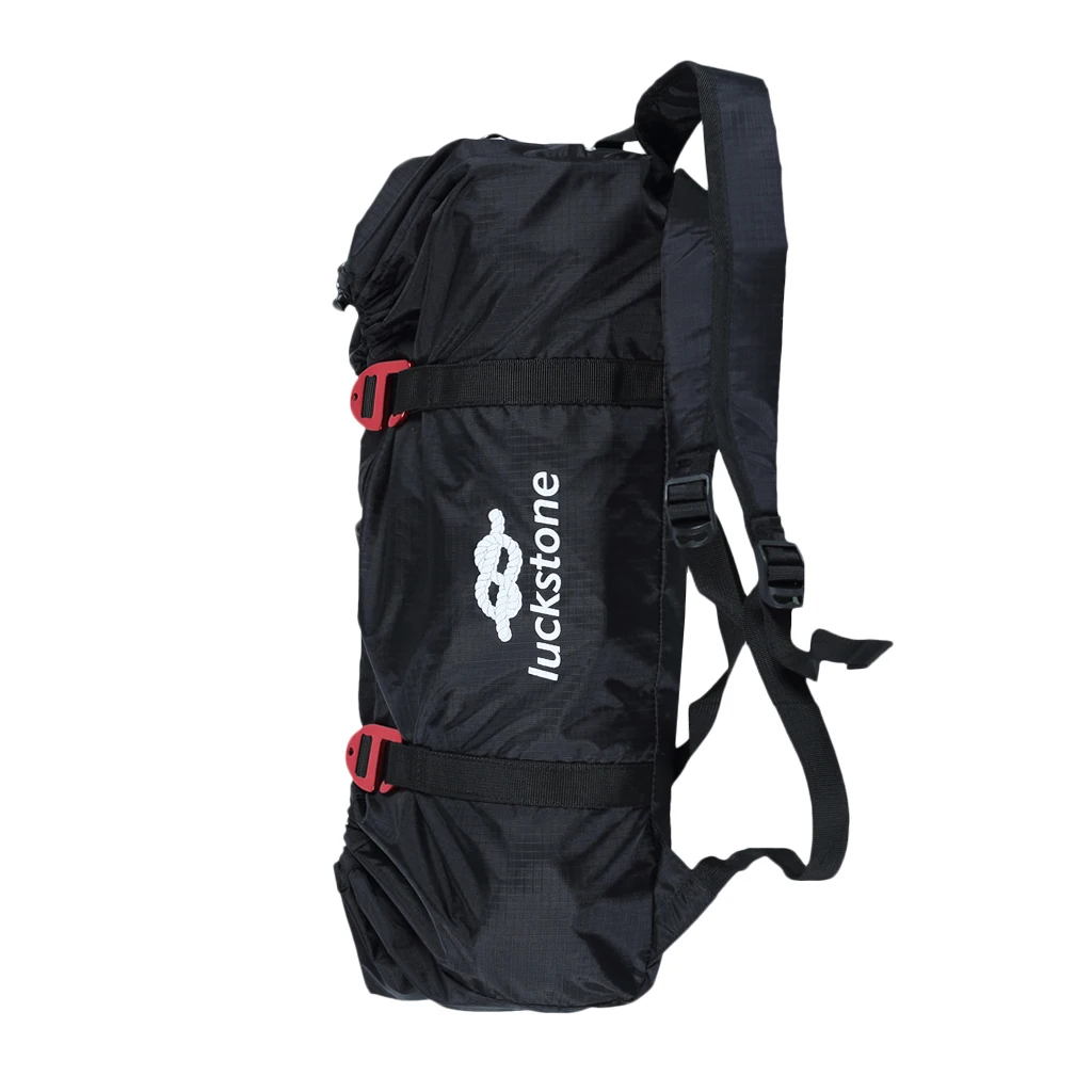 Folding 210D Nylon Rock Climbing Mountaineering Caving Rope Cord Bag with Ground Sheet Buckles Carry Straps