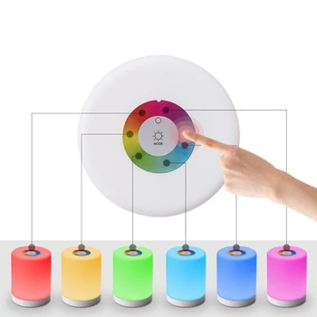 

LED Touch Control Night Light Induction Dimmer Smart Bedside Lamp Dimmable RGB