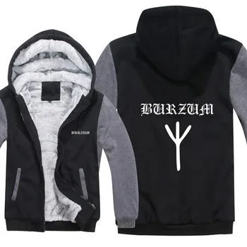 

Burzum Hoodies Jacket Man Coat Winter Men Casual Wool Liner Fleece Thicken Burzum Sweatshirts Hoody