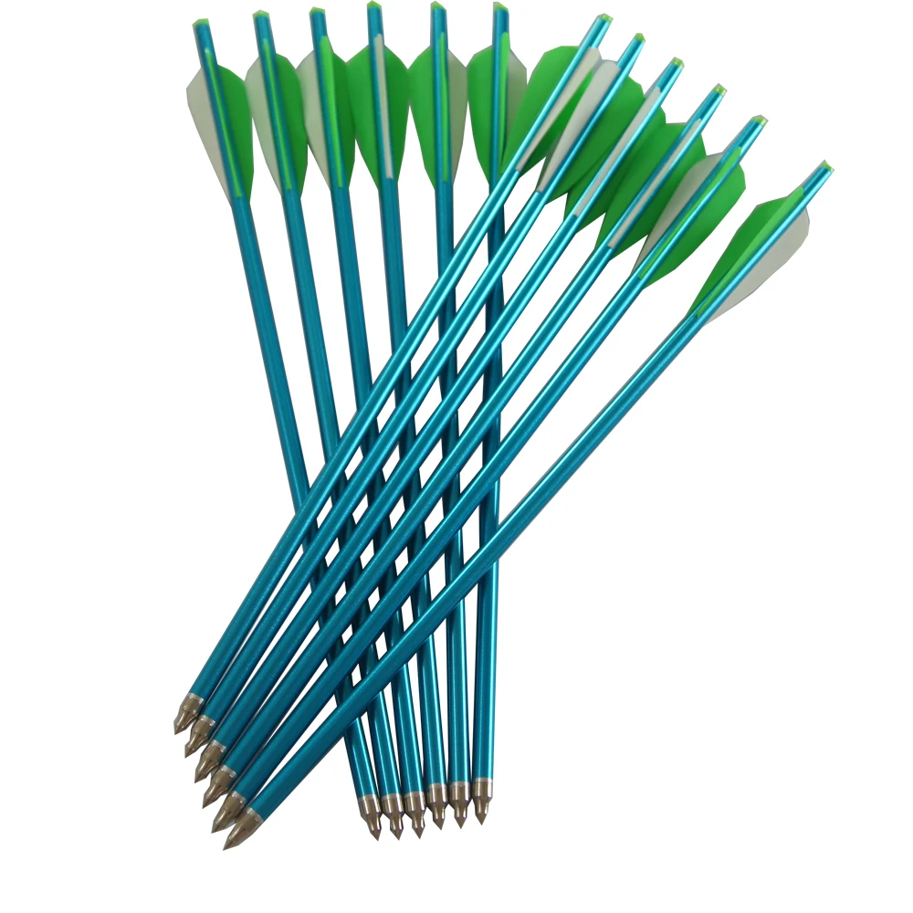 12PK Archery hunting aluminum arrows 17 inch aluminum crossbow bolts 3