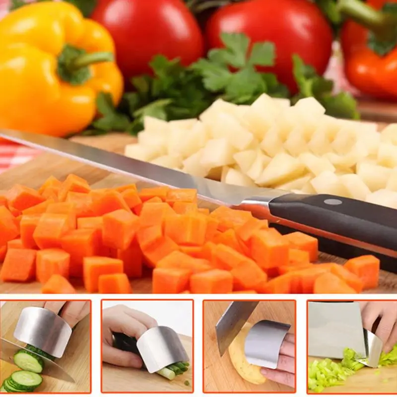 Предохранитель для пальцев Защита Пальцев нож из нержавеющей стали огранка безопасности Чоп кухонные инструменты для приготовления пищи