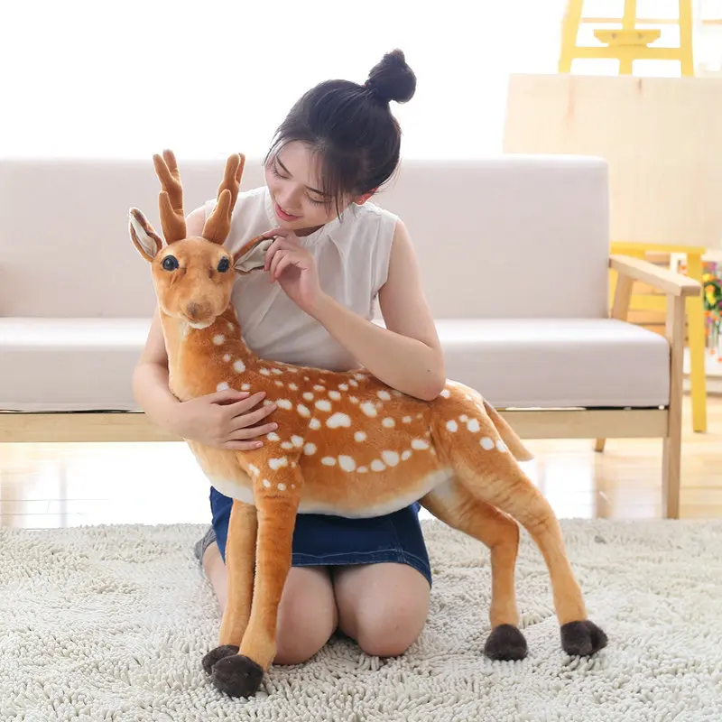 

Simulation Sika Deer Doll Toy Creative Plush Stuffed Animal reindeer crafts Xmas Gift for children Girl birthday Present