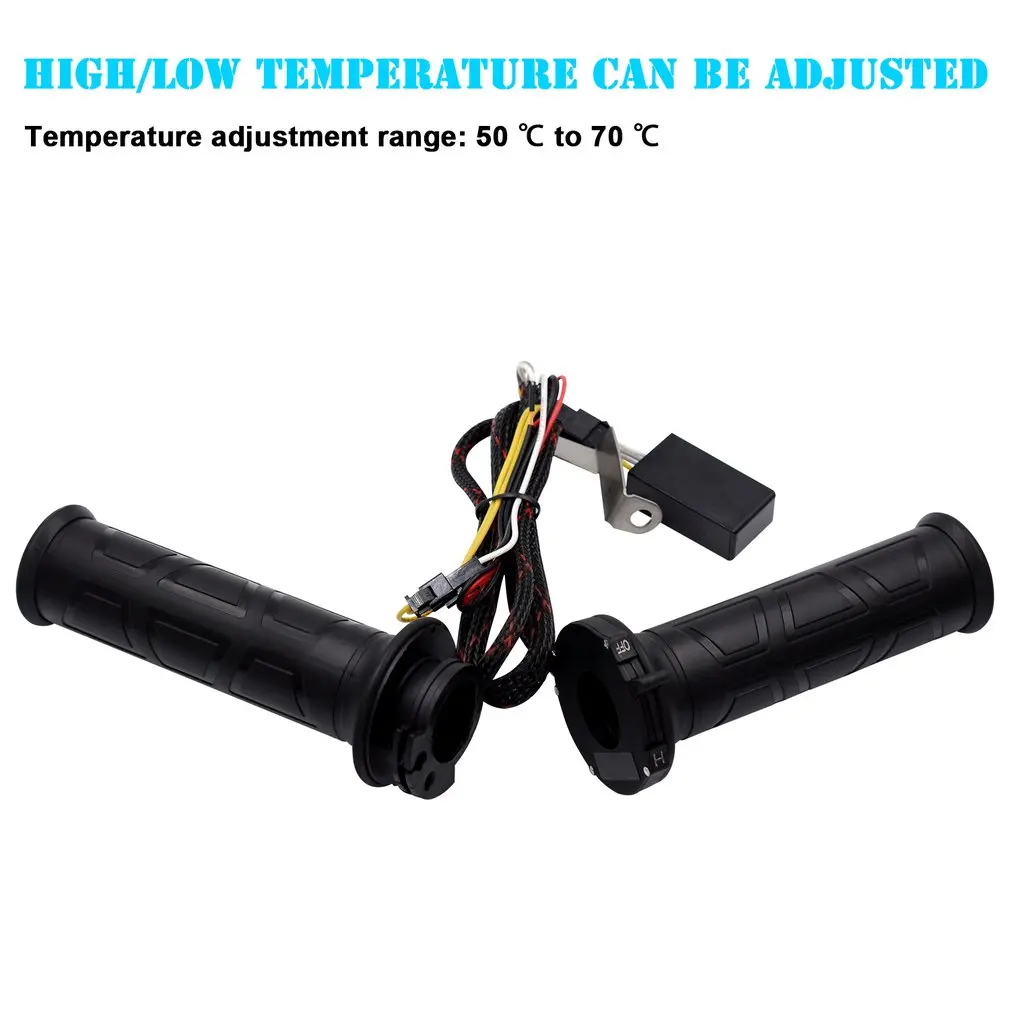 

Easy To Install Adjustable Motorcycle Heated Grips Universal Motorcycle Motorbike Bike Handlebar Warm Grips
