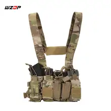 WZJP открытый охотничий жилет тактический боевой Грудь Rig защитная одежда Молл мешок простой военный жилет с мешочками для журналов