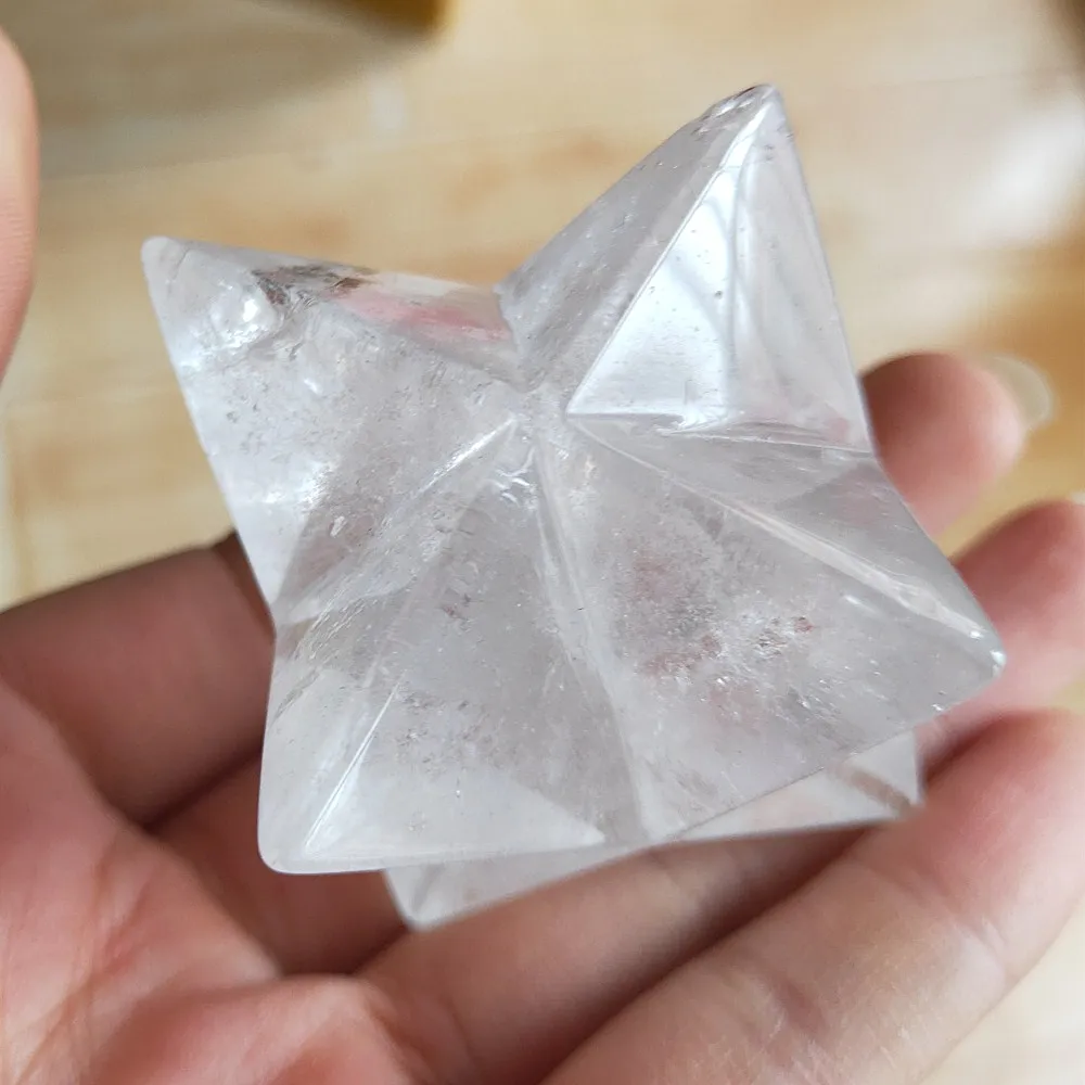 5 см Натуральный прозрачный кристалл Merkabah маятниковые кристаллические камни Merkaba