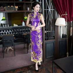 Современные китайские свадебные платья традиционный Qipao Cheongsam Дизайн вечернее платье Вышивка платья Vestido Oriental плюс Размеры 4XL