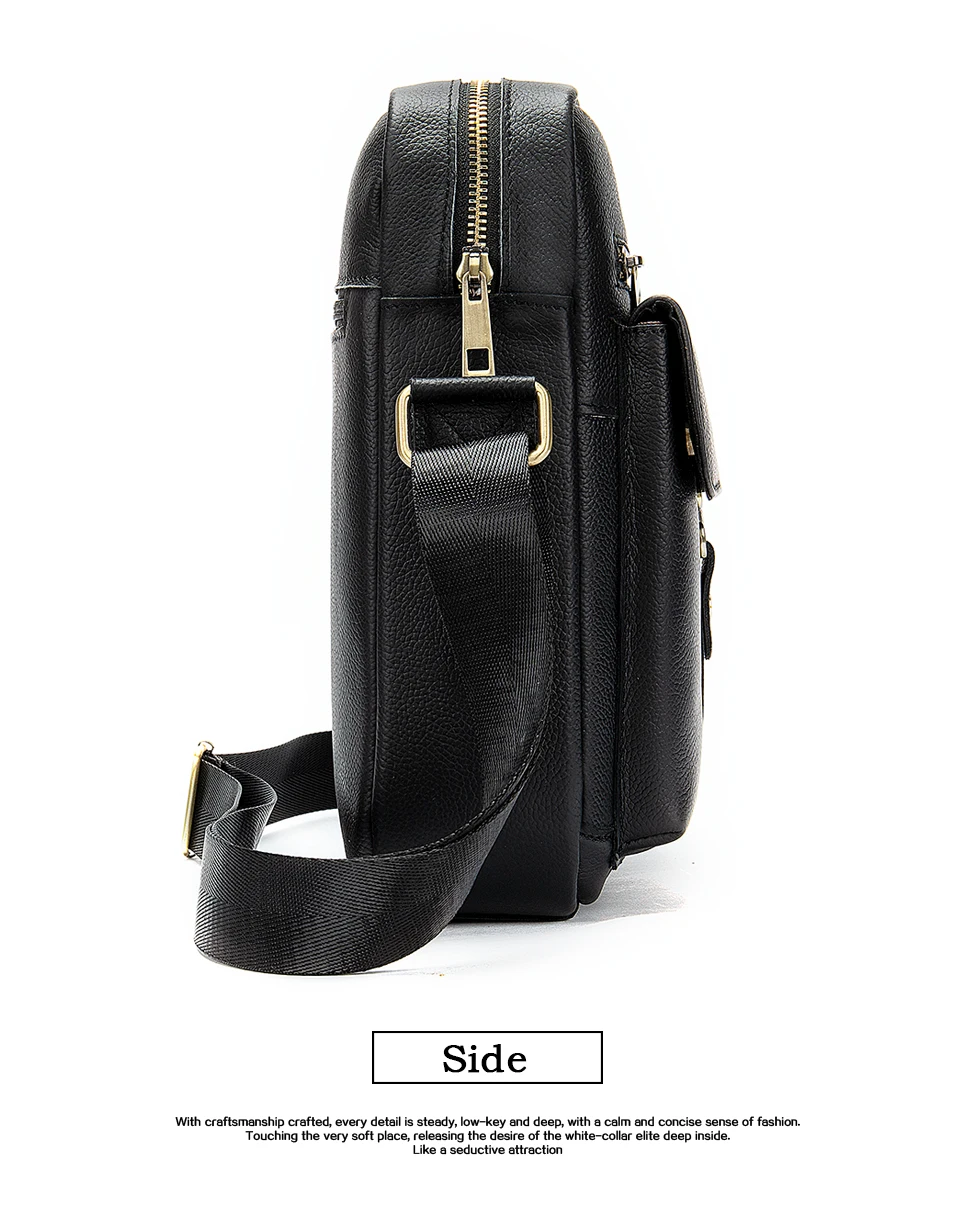 Men 's Shoulder Bags Genuine leather Male Flap Crossbody Bag for Men Vintage Pockets Ipad Phone Messenger Handbags 20