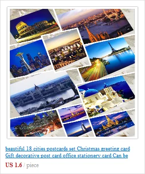 6 шт./лот, Набор открыток для рождественских поздравительных открыток с красивым пейзажем в Праге/Подарочная открытка/открытка для YH-1096