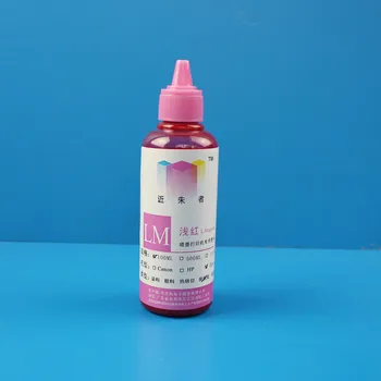 

100ML Universal Light Magenta red Coated pigment Refill Ink kit For EPSON Printer Pigment Ink Direct print Without heating Ink