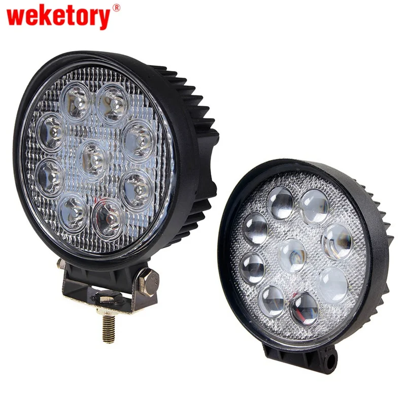 weketory 27W 4 inch LED Work Light Flood Driving font b Lamp b font for Car