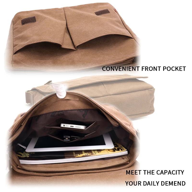  MARKROYAL Canvas Mens Crossbody Bags Male Luxury brand Messenger Bag Cross Body Men's Satchel Pack  - 32965070528