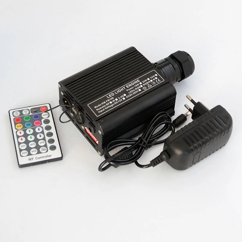 

DMX 16W RGBW LED Fiber Optic Star Ceiling Kit Lights 0.75mm PMMA optical fiber lighting+28key RF Remote