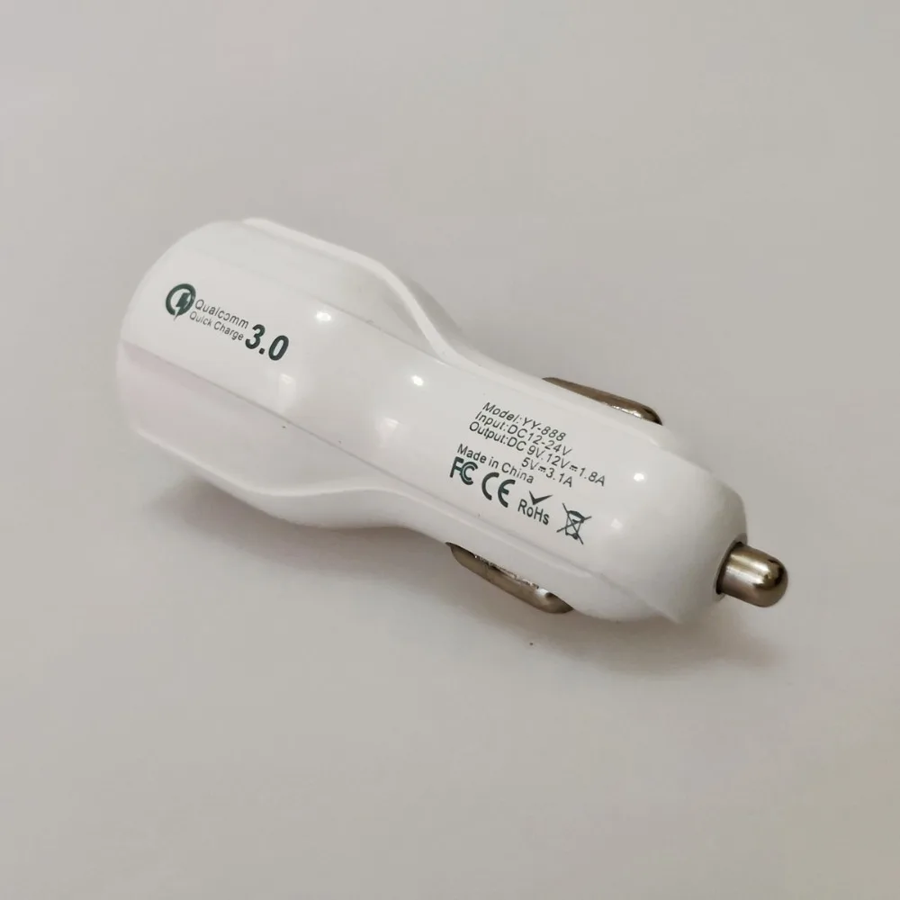 

DIYSECUR Quick Charge 3.0 Car Charger For Mobile Phone Dual Usb Car Charger 3.0 Fast Charging Adapter Mini Usb Car Charger