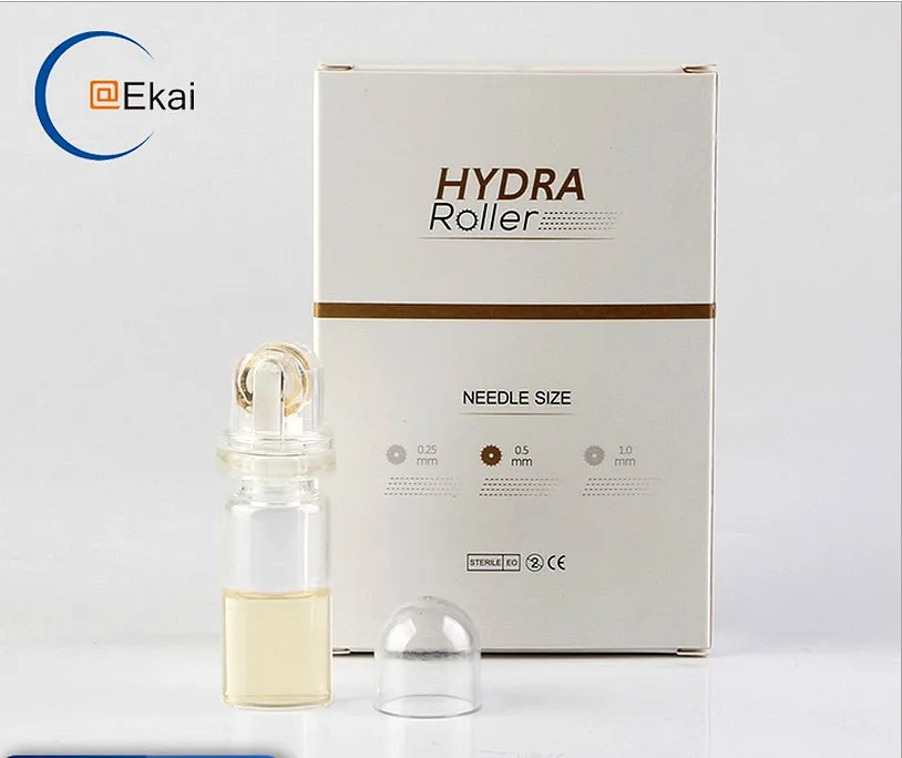 

New Roll Derma Titanium Needles Microneedle Hydra Roller 64 Gold Tips Anti-aging for Hyaluronic Acid Skin Care Tighten Bleach