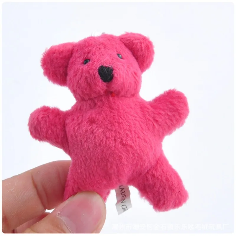 Super Kawaii Red Teddy Bear Plush Toys Bag Phone Key Peluche Pendant Dolls 20pcslot 7cm (1)