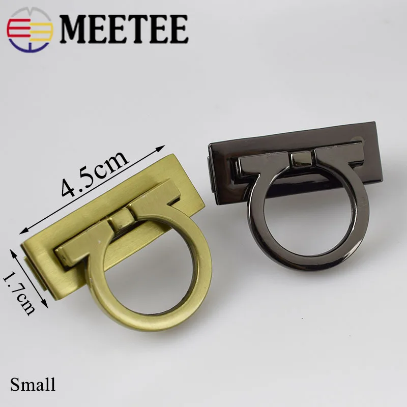 Металлическая застежка Meetee 2 шт. Поворотный замок для сумок застежки сделай сам