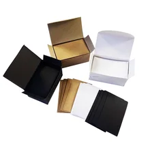 Tarjeta de papel Kraft en blanco y negro, tarjetas de negocios en blanco y negro, notas para mensajes, regalo de fiesta, etiqueta de agradecimiento, marcapáginas, 100 unids/lote