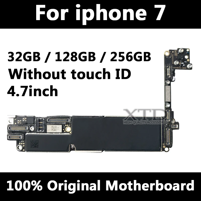 Материнская плата для iPhone 7 разблокированная 32/128/256 ГБ без Touch ID | Мобильные