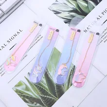 1 шт. креативная звезда Единорог Металлический Кулон Форма Закладка Милая книга кавайи тег бумага клип ребенок студент, школа, офис канцелярские принадлежности