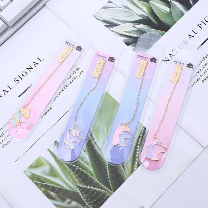 

1pc Creative Star unicorn Metal Pendant Shape Bookmark Cute Kawaii Book Tag Paper Clip Child Student School Office Stationery