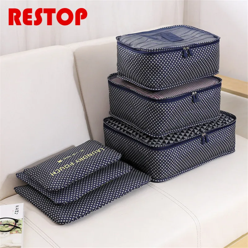 5PCS Set Fashion Clothes Organizer Travel Bag Large Capacity Bag Women