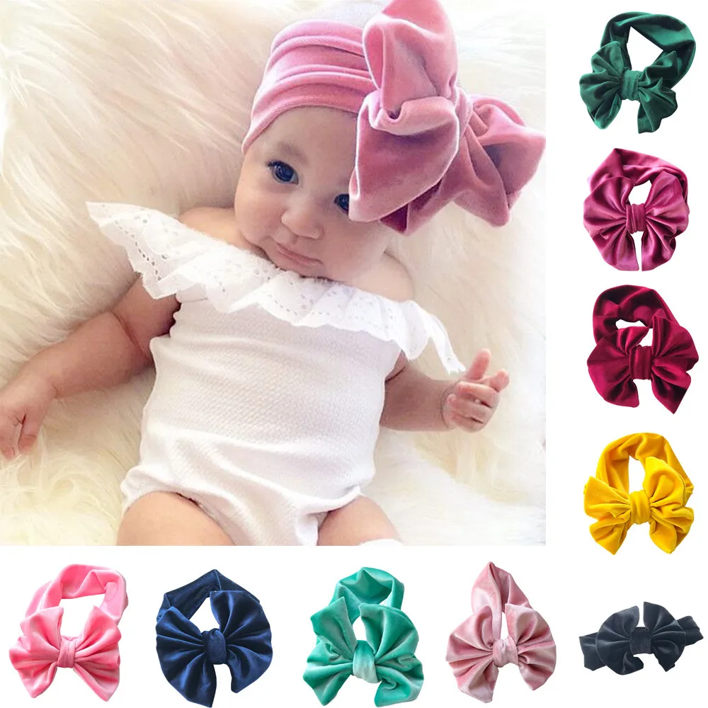 

2018 new! 1Pc Cute Baby Toddler Infant Bowknot Headband Stretch Hairband Headwear baby girl headbands