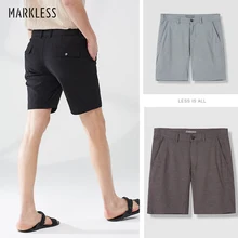 MARKLESS мужские льняные Прямые повседневные плотные шорты Sorona сухие быстро морщин стойкие спортивные шорты DKA9903M
