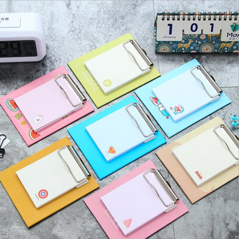 Cartoon Cute Memo Pads With File Folder Korean Creative Replaced Torn