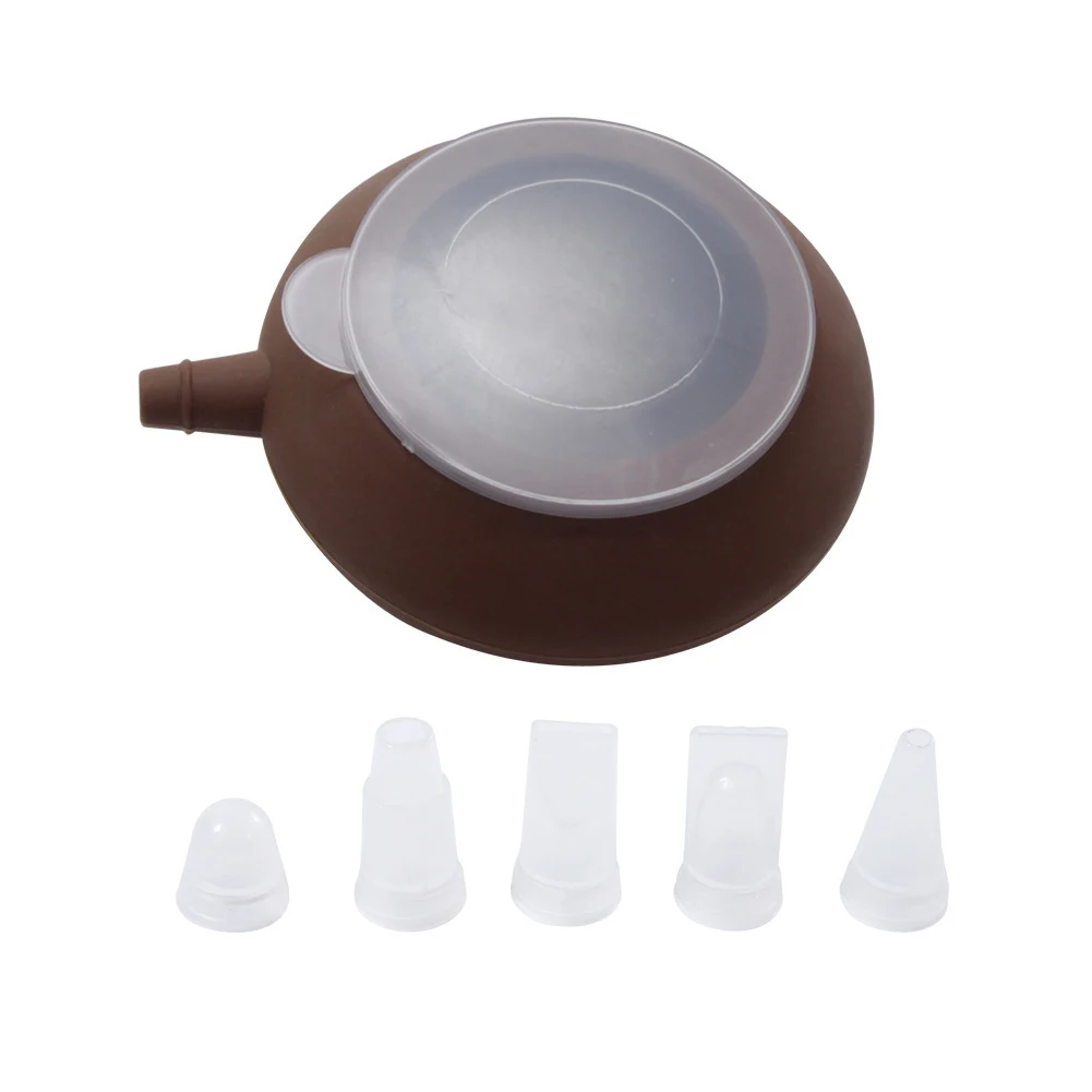 Big Size Bakery Decorating Tip Silicone Pot Cake Muffin Macaroon Piping Icing Baking DIY Tool with 4 Nozzles TB Sale