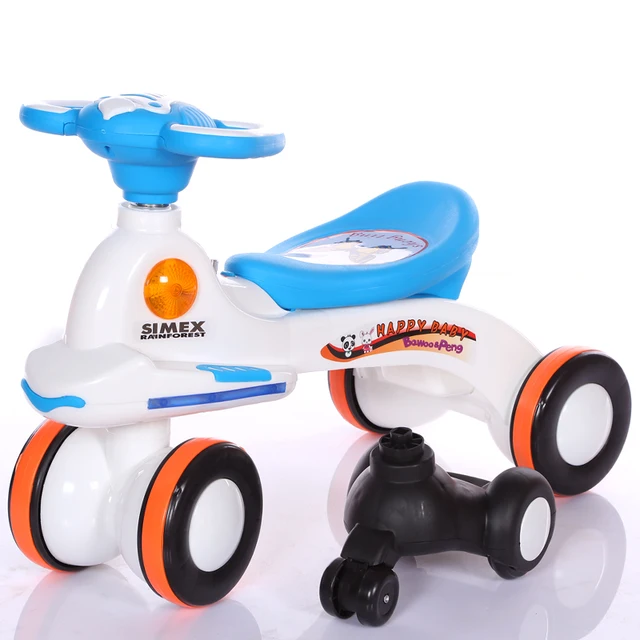 Child Twisting Car Taxiing Walker Baby Roller Four Wheels Stroller with Music Light Child 