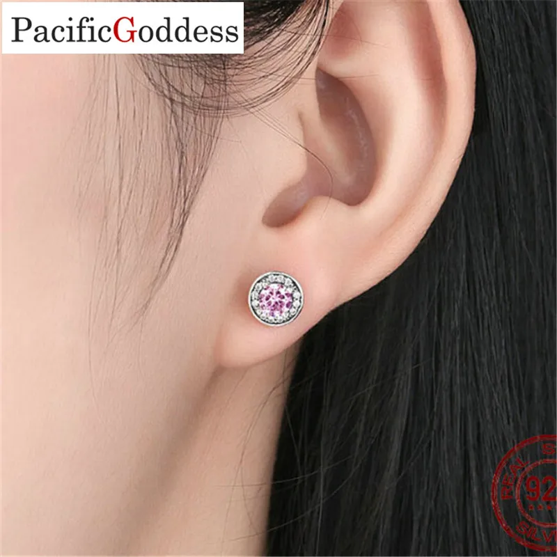 Pacificgoddess 925 пробы серебро серьги стержня для Для женщин Серебряные